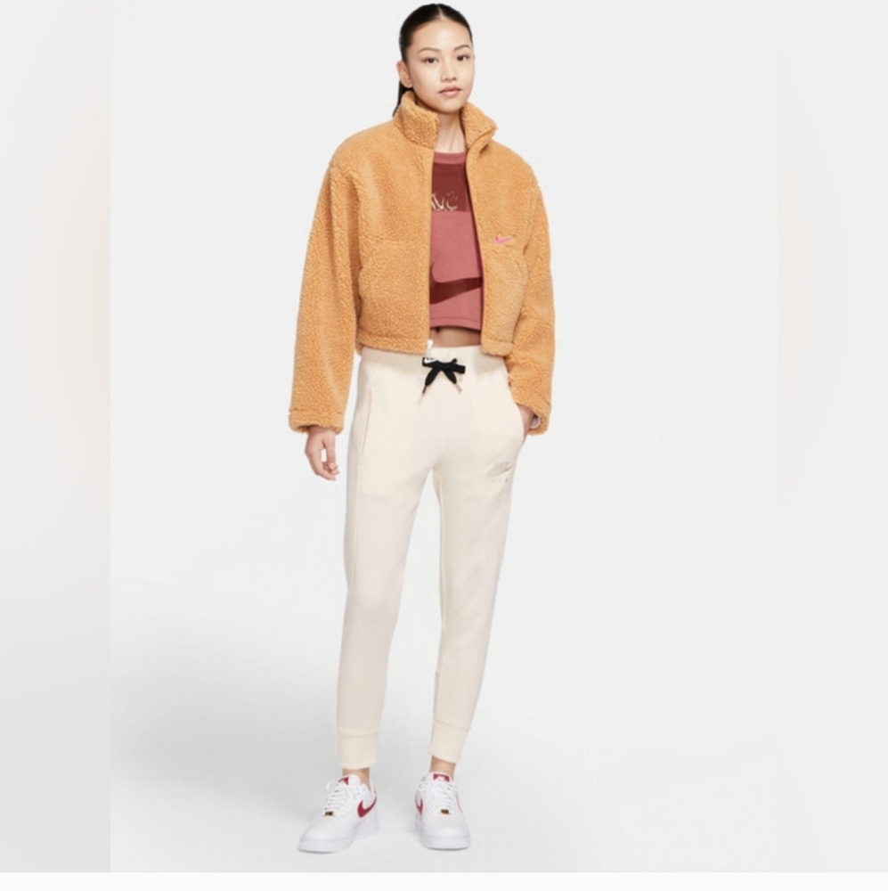 Nike Pink Swoosh Sherpa Jacket